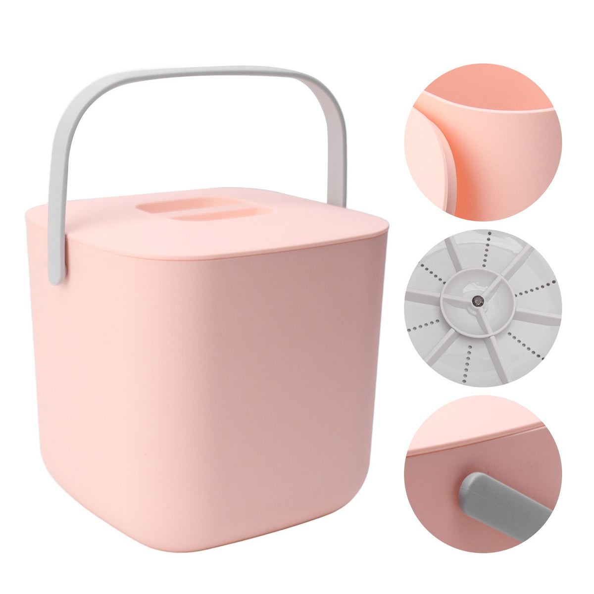 Mini Dishwasher 18W 8.5V 2A 2000mah Portable Countertop Dishwasher for Dishware Fruit Vegetable Pink