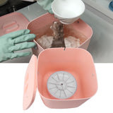 Mini Dishwasher 18W 8.5V 2A 2000mah Portable Countertop Dishwasher for Dishware Fruit Vegetable Pink