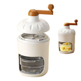 Hand Crank Shaved Ice Machine Stainless Steel Blades Safe Portable Ice Crusher for Home Restaurants Cafes Food Stalls
