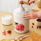 Hand Crank Shaved Ice Machine Stainless Steel Blades Safe Portable Ice Crusher for Home Restaurants Cafes Food Stalls