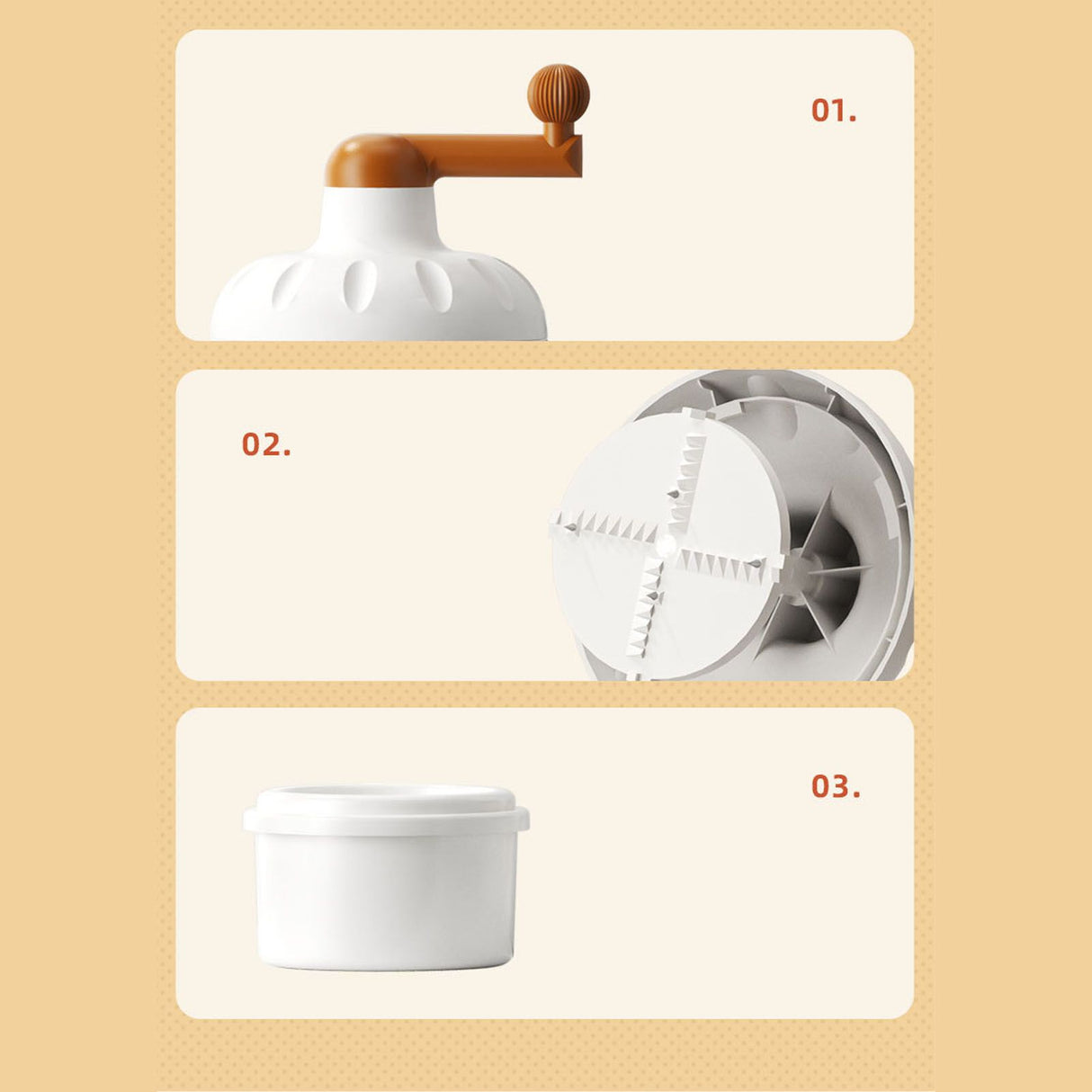 Hand Crank Shaved Ice Machine Stainless Steel Blades Safe Portable Ice Crusher for Home Restaurants Cafes Food Stalls