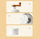 Hand Crank Shaved Ice Machine Stainless Steel Blades Safe Portable Ice Crusher for Home Restaurants Cafes Food Stalls