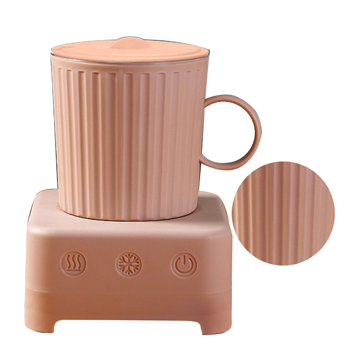 Fast Cooler Cup Beverage Beer Quick Cooling Mug Dormitory Heat Preservation Desktop Refrigerator CN Plug Cherry Pink