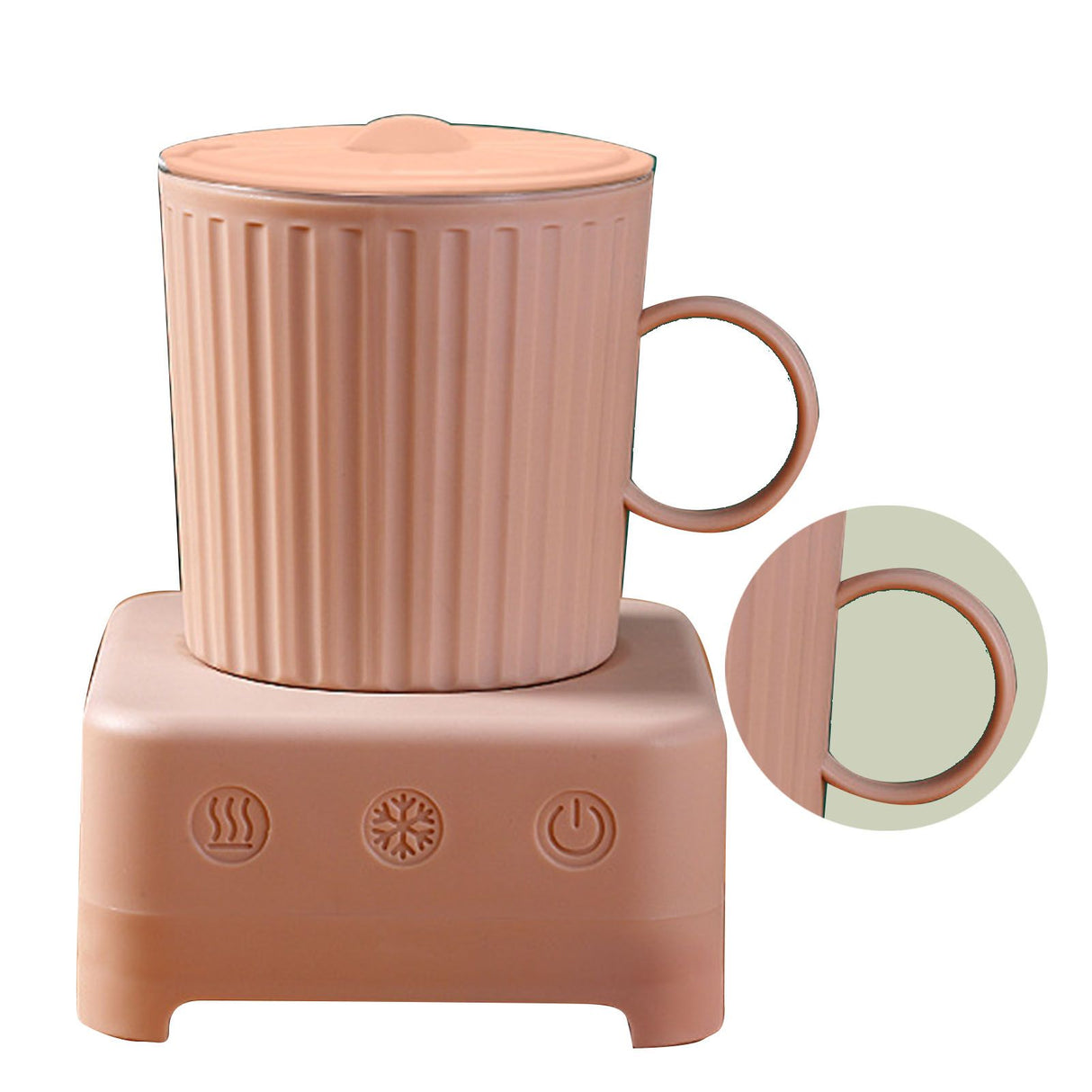 Fast Cooler Cup Beverage Beer Quick Cooling Mug Dormitory Heat Preservation Desktop Refrigerator CN Plug Cherry Pink