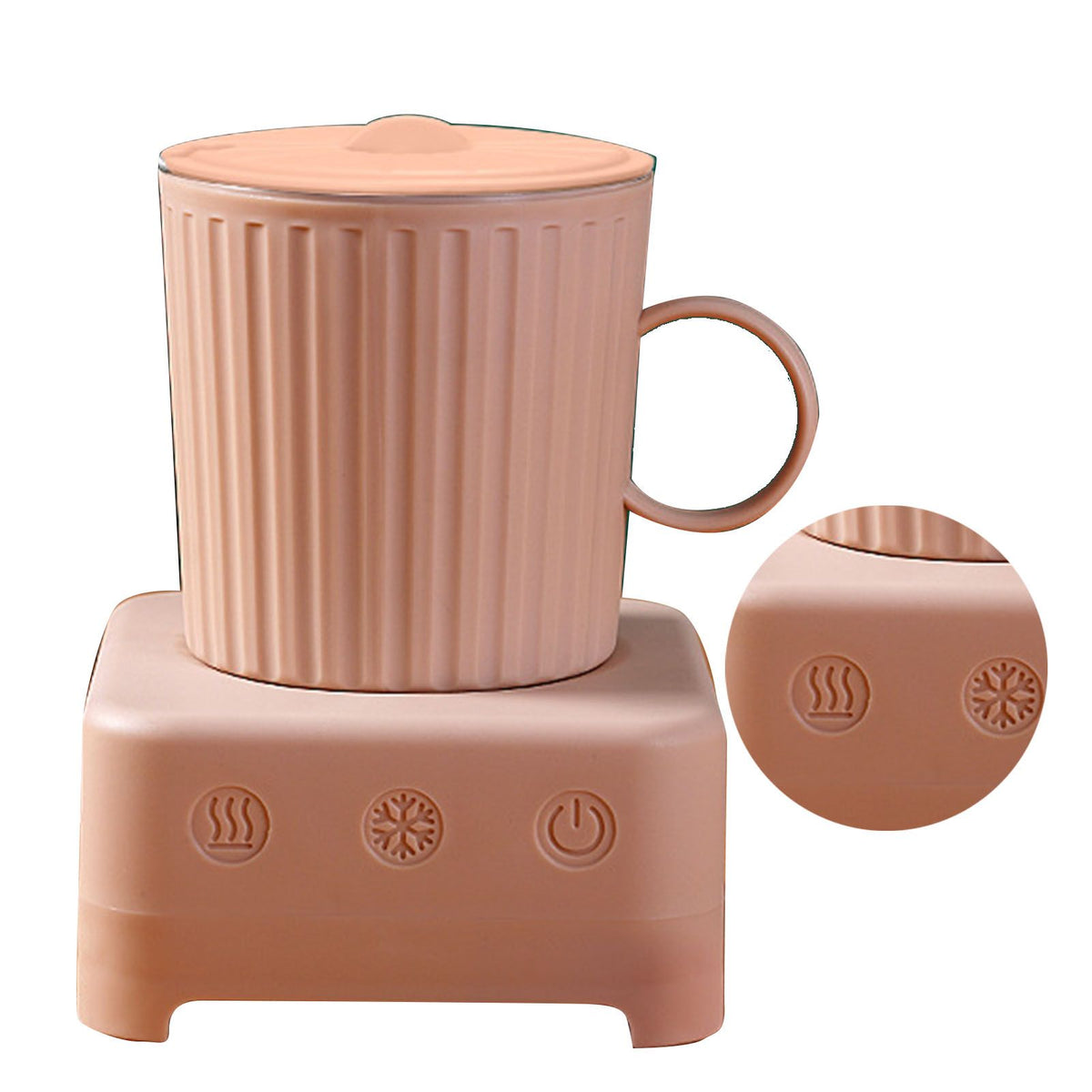Fast Cooler Cup Beverage Beer Quick Cooling Mug Dormitory Heat Preservation Desktop Refrigerator CN Plug Cherry Pink