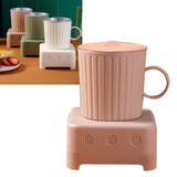 Fast Cooler Cup Beverage Beer Quick Cooling Mug Dormitory Heat Preservation Desktop Refrigerator CN Plug Cherry Pink - 45-Degree Angle