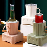 Fast Cooler Cup Beverage Beer Quick Cooling Mug Dormitory Heat Preservation Desktop Refrigerator CN Plug Cherry Pink