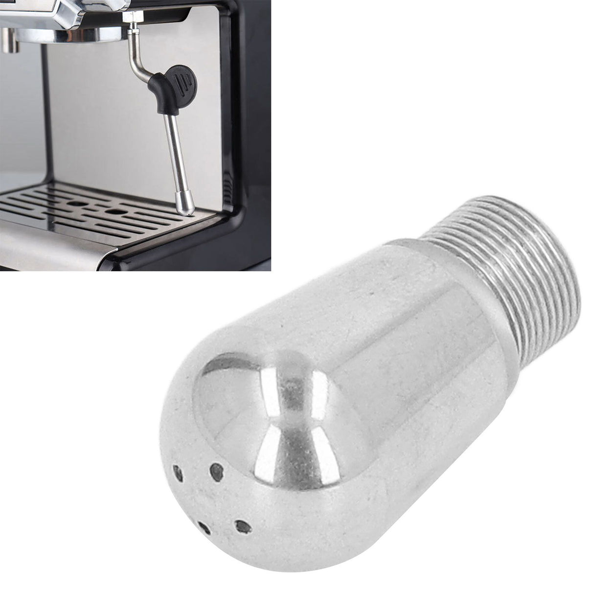 Coffee Maker Steam Nozzle Stainless Steel Tip Milk Foam Spout Replacement for Breville 8 Series Coffee Machine 4 Hole