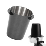 58mm Dosing Cup Stainless Steel Compatibility Polishing Coffee Dosing Cup Powder Feeder for Coffee Black