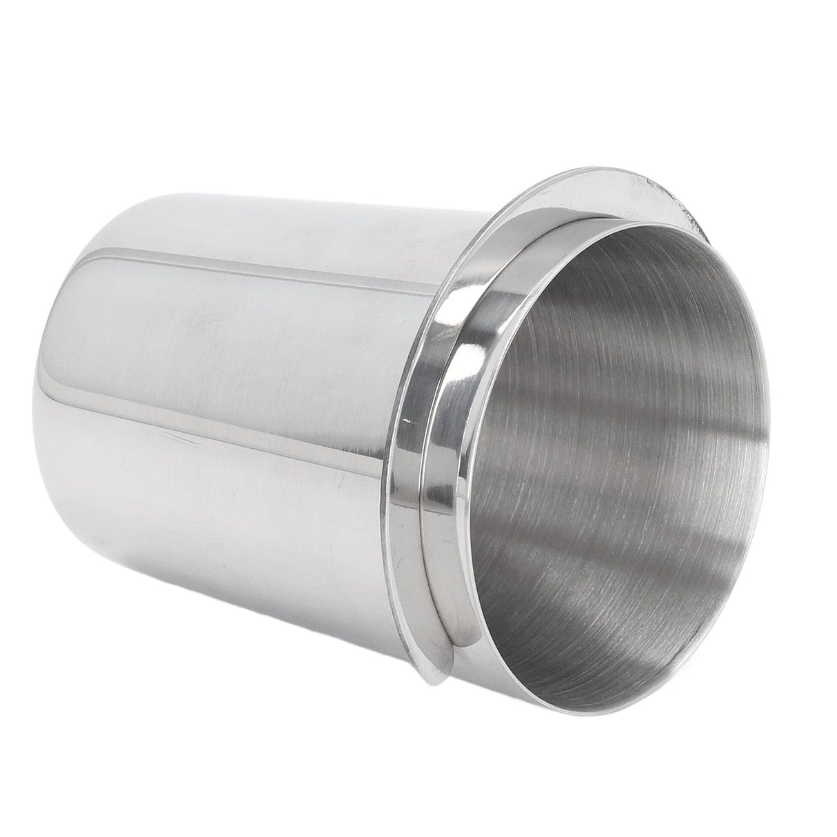 58mm Dosing Cup Stainless Steel Compatibility Polishing Coffee Dosing Cup Powder Feeder for Coffee Silver