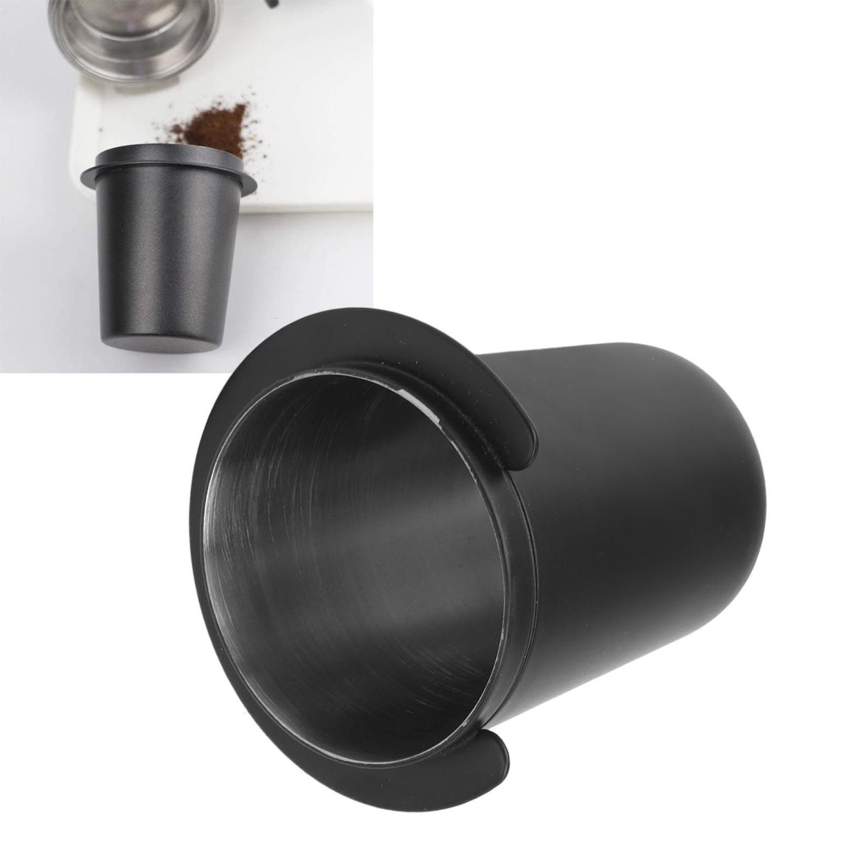 Coffee Dosing Cup Stainless Steel Universal Black Powder Attechment Tool for Coffee Machine 51mm