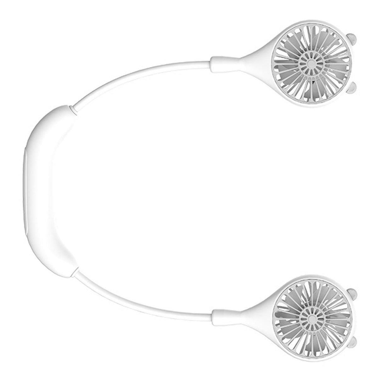 Neck Fan USB Rechargeable Cute Portable Retractable Universal Adjustment Cooling Fan For Outdoor Sports Travel White