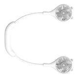 Neck Fan USB Rechargeable Cute Portable Retractable Universal Adjustment Cooling Fan For Outdoor Sports Travel White