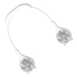 Neck Fan USB Rechargeable Cute Portable Retractable Universal Adjustment Cooling Fan For Outdoor Sports Travel White - Extra Image