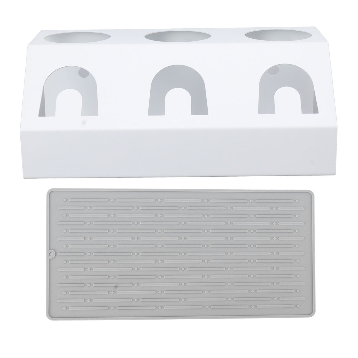 Soda Bottle Holder 3 Holes Soda Bottle Draining Stand Soda Accessories With Silicone Pad White