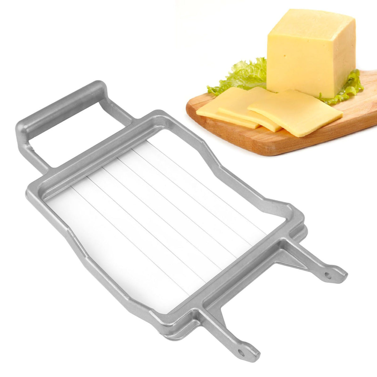 Bread Cheese Blade Handheld Cheese Blade with Stainless Steel Wires for Slicing Pork Luncheon Meat Bananas Fruits Cucumbers 20mm