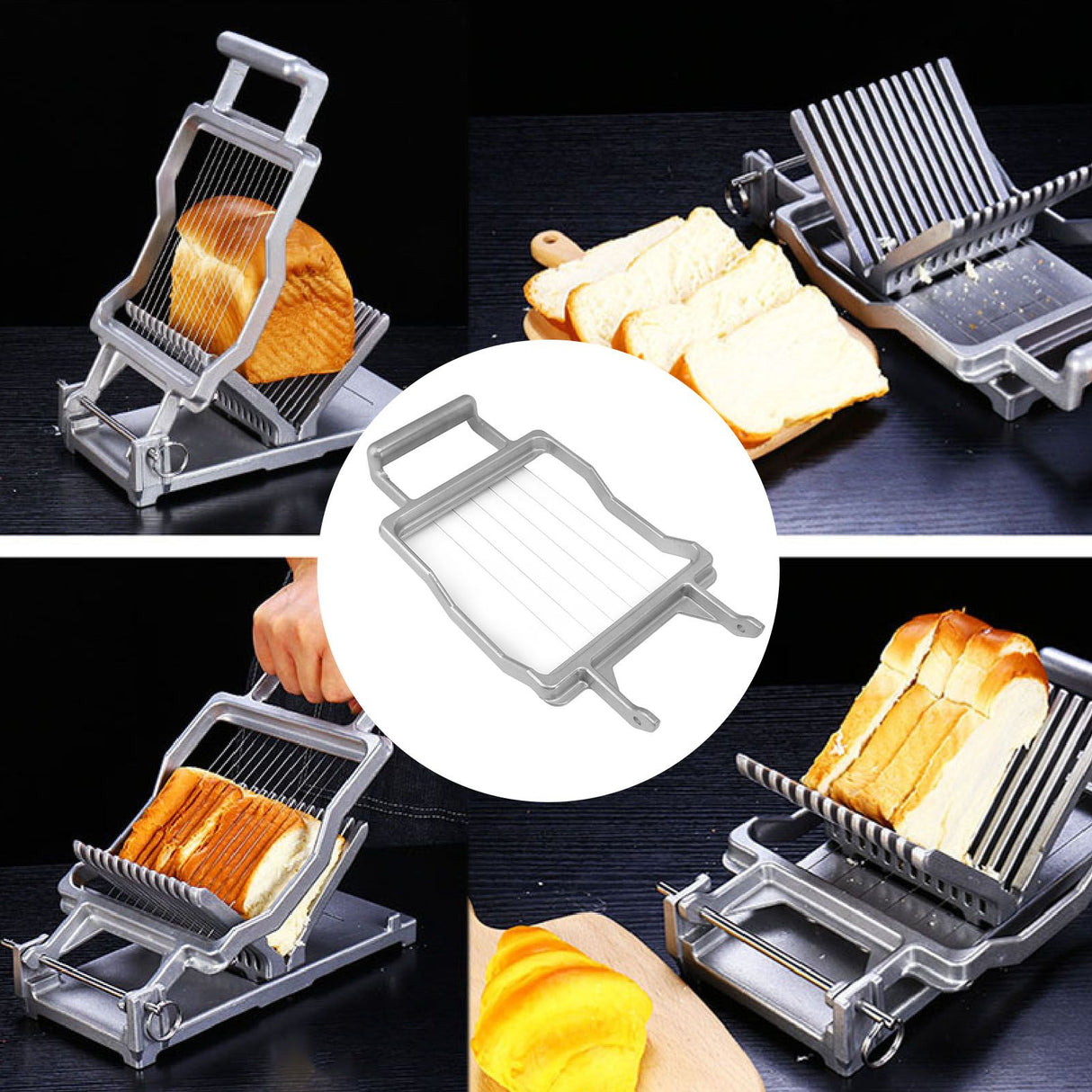 Bread Cheese Blade Handheld Cheese Blade with Stainless Steel Wires for Slicing Pork Luncheon Meat Bananas Fruits Cucumbers 20mm