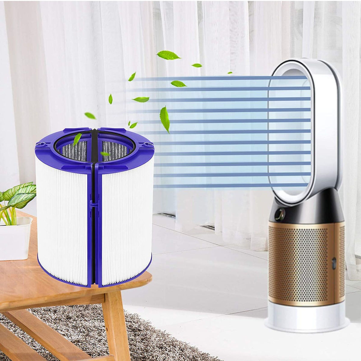High Efficiency Particulate Air Filter Replacement for TP06 HP06 PH01 PH02 HP07 TP07 HP09 TP09 Purifying Fans Air Purifier