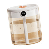 2L Double Nozzle Air Humidifier USB Double Jet Humidifier with LCD Humidity Display Large Capacity Aroma Oil Diffuser for Home Bedroom White - Top-Down View