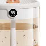 2L Double Nozzle Air Humidifier USB Double Jet Humidifier with LCD Humidity Display Large Capacity Aroma Oil Diffuser for Home Bedroom White