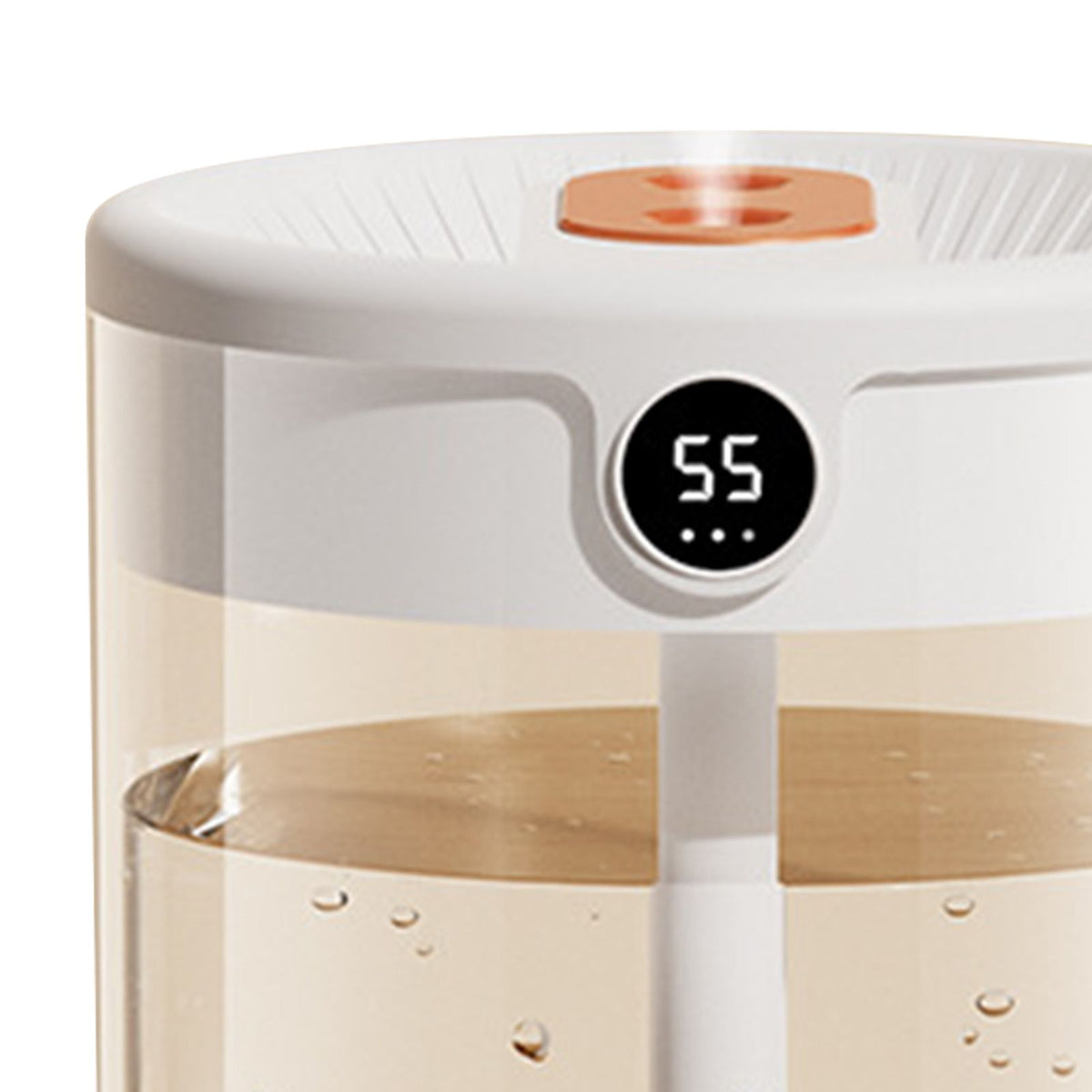 2L Double Nozzle Air Humidifier USB Double Jet Humidifier with LCD Humidity Display Large Capacity Aroma Oil Diffuser for Home Bedroom White