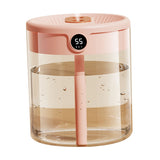 2L Double Nozzle Air Humidifier USB Double Jet Humidifier with LCD Humidity Display Large Capacity Aroma Oil Diffuser for Home Bedroom Pink