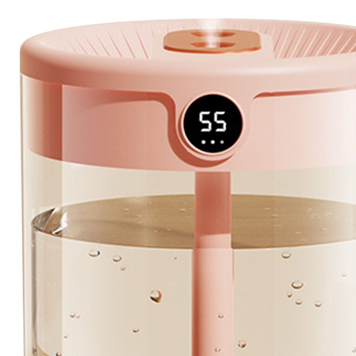 2L Double Nozzle Air Humidifier USB Double Jet Humidifier with LCD Humidity Display Large Capacity Aroma Oil Diffuser for Home Bedroom Pink