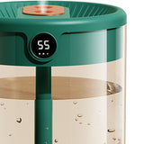 2L Double Nozzle Air Humidifier USB Double Jet Humidifier with LCD Humidity Display Large Capacity Aroma Oil Diffuser for Home Bedroom Green