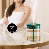 2L Double Nozzle Air Humidifier USB Double Jet Humidifier with LCD Humidity Display Large Capacity Aroma Oil Diffuser for Home Bedroom Green - Extra Image