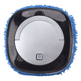 Automatic Floor Mopping Robot Mopping Robot with Water Tank Vacuum and Mop Cleaning Robot Silver - Front View