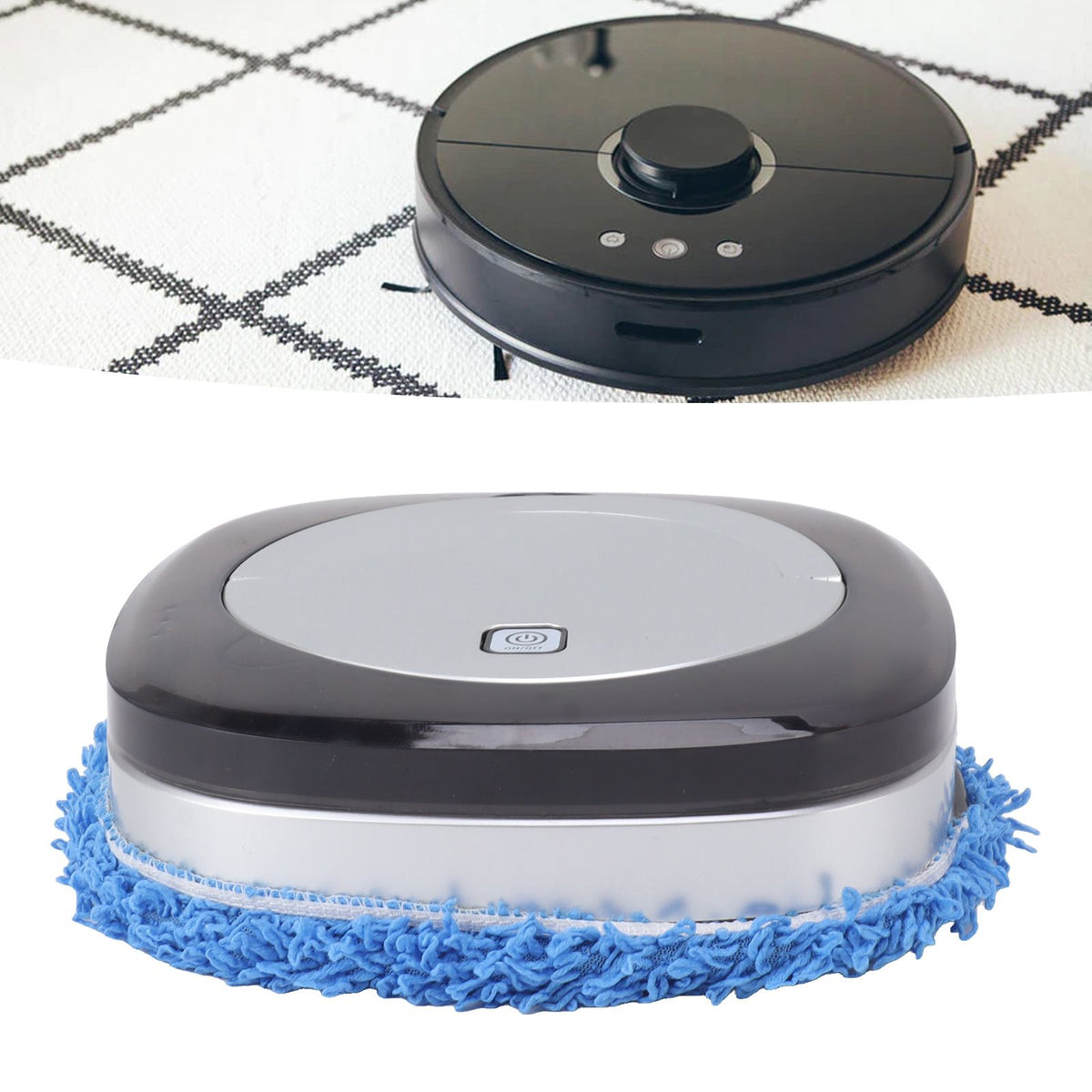 Automatic Floor Mopping Robot Mopping Robot with Water Tank Vacuum and Mop Cleaning Robot Silver