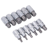 12PCS Drive Socket Set Steel High Hardness Wear Resistant 1/2in Drive Master Impact Socket Set for Auto Repair - Side View