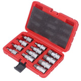 12PCS Drive Socket Set Steel High Hardness Wear Resistant 1/2in Drive Master Impact Socket Set for Auto Repair