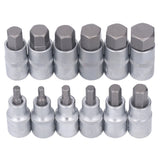12PCS Drive Socket Set Steel High Hardness Wear Resistant 1/2in Drive Master Impact Socket Set for Auto Repair