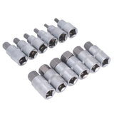 12PCS Drive Socket Set Steel High Hardness Wear Resistant 1/2in Drive Master Impact Socket Set for Auto Repair - Rear View