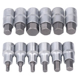 12PCS Drive Socket Set Steel High Hardness Wear Resistant 1/2in Drive Master Impact Socket Set for Auto Repair