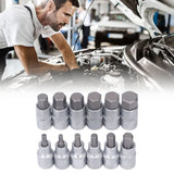 12PCS Drive Socket Set Steel High Hardness Wear Resistant 1/2in Drive Master Impact Socket Set for Auto Repair