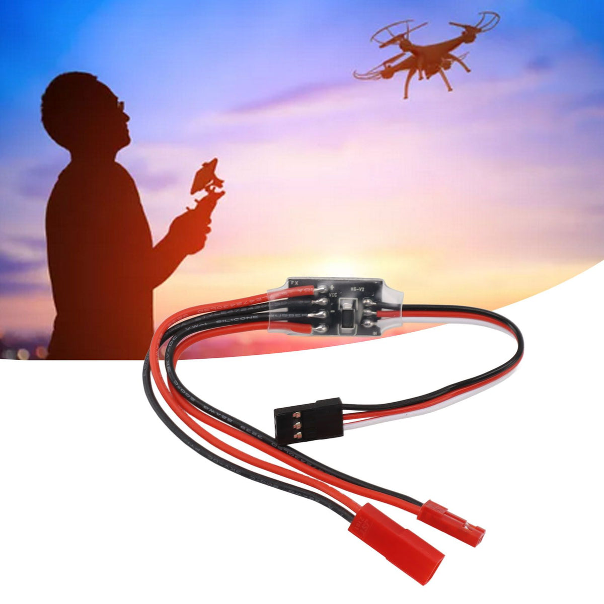 Remote Control Electronic Switch 3‑30V 20A High Voltage RC Electronic Switch for RC Drone Water Pump PWM Signal Control