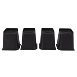 4Pcs Furniture Riser 6in Heavy Duty Slip Proof ABS Bed Rise Lift Block for Chair Sofa