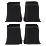 4Pcs Furniture Riser 6in Heavy Duty Slip Proof ABS Bed Rise Lift Block for Chair Sofa - Rear View