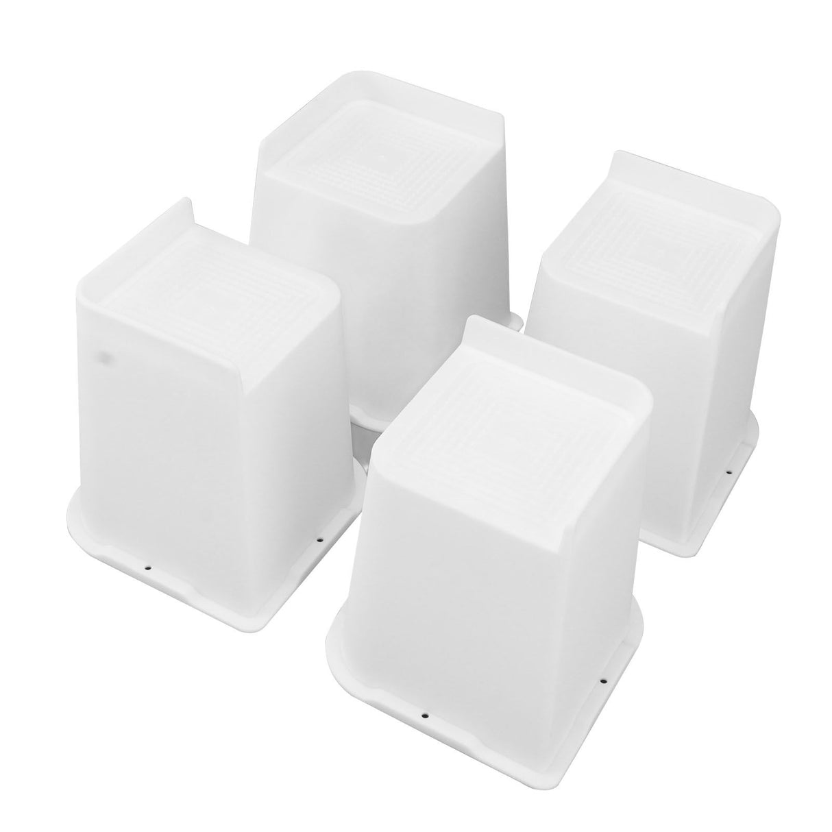 4 Pcs Furniture Risers 6 Inch Raise Trapezoid L Shape Top Anti Slip Bed Sofa Risers Furniture Leg Extender
