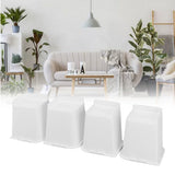 4 Pcs Furniture Risers 6 Inch Raise Trapezoid L Shape Top Anti Slip Bed Sofa Risers Furniture Leg Extender