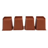 4PCS Heavy Duty Bed Chair Riser L Shaped 6in Anti Slip Furniture Extra Raiser for Bedroom