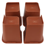 4PCS Heavy Duty Bed Chair Riser L Shaped 6in Anti Slip Furniture Extra Raiser for Bedroom - 45-Degree Angle
