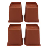 4PCS Heavy Duty Bed Chair Riser L Shaped 6in Anti Slip Furniture Extra Raiser for Bedroom