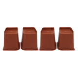 4PCS Heavy Duty Bed Chair Riser L Shaped 6in Anti Slip Furniture Extra Raiser for Bedroom