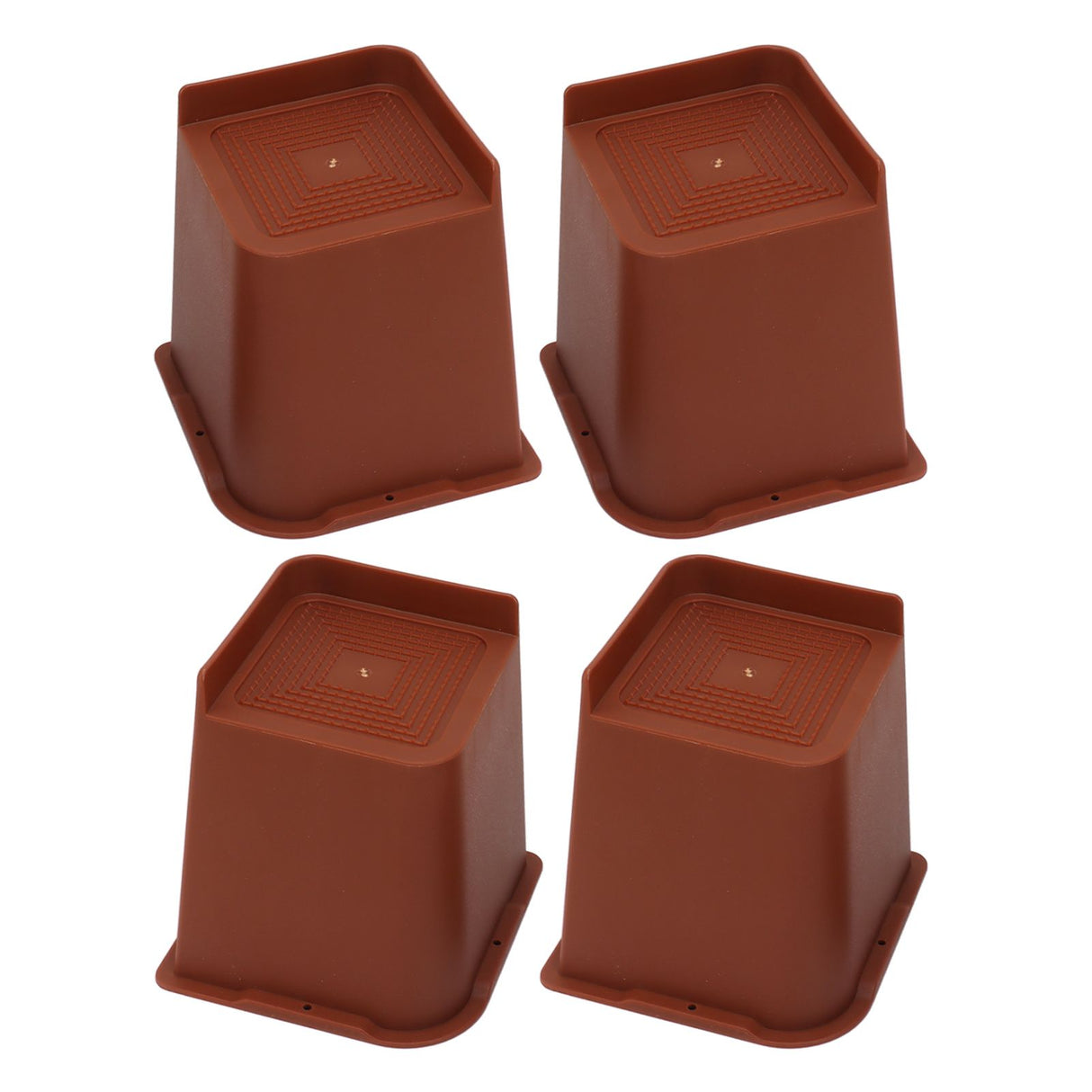 4PCS Heavy Duty Bed Chair Riser L Shaped 6in Anti Slip Furniture Extra Raiser for Bedroom