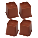 4PCS Heavy Duty Bed Chair Riser L Shaped 6in Anti Slip Furniture Extra Raiser for Bedroom