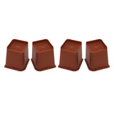 4PCS Heavy Duty Bed Chair Riser L Shaped 6in Anti Slip Furniture Extra Raiser for Bedroom - Extra Image