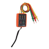 60V‑600V Three Phase Sequence Meter High Efficiency AC Phase Rotation Tester with LED Indicator Detector - Side View